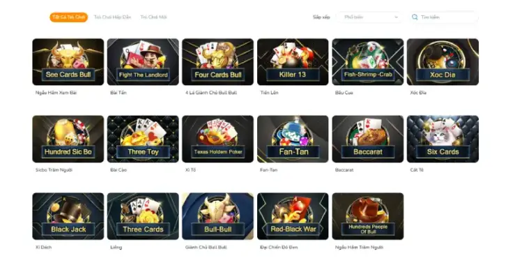 Nhiều game bài BK8 hay